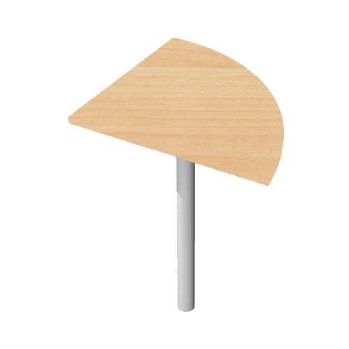 ANGOLARE 90 FAGGIO + GAMBA SUPPORTO GRIGIO CROMATO x SCRIVANIE EASY